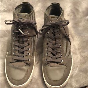 michael kors gray/mesh hi top sneakers